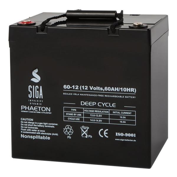 SIGA Phaeton AGM Deep Cycle Akku 60Ah 12V